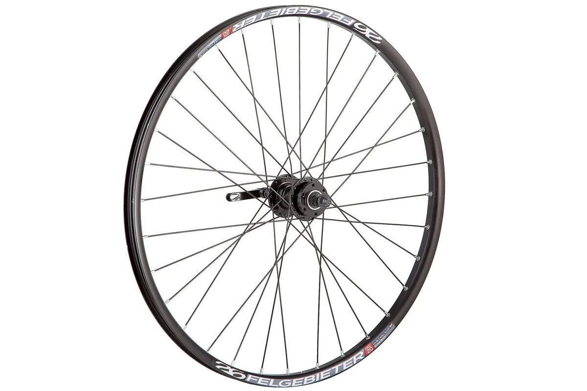 Колесо 26" заднее, двустенный обод 32 отв., втулка STG B07 алюм пром подшип. под трещ.