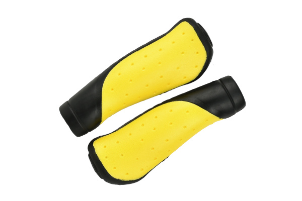 Грипсы MTB HL-GB306 black\yellow 130mm, эргономические, резина, черно-желтые Грипсы MTB HL-GB306 black\yellow 130mm, эргономические, резина, черно-желтые